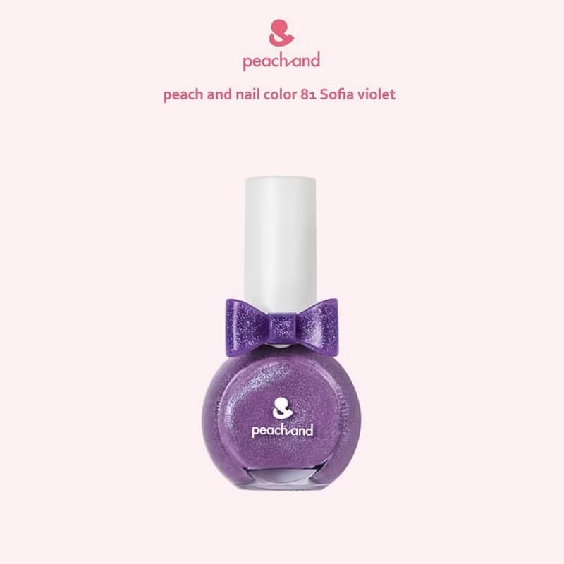 韓國【peachand】兒童水溶性指甲油(附戒指)3入組-糖霜餅乾