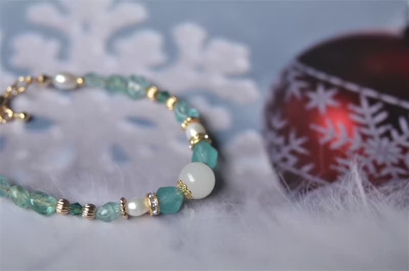 湖畔的謬思女神 - 黃銅珍珠半寶石母乳飾品親子款手鍊