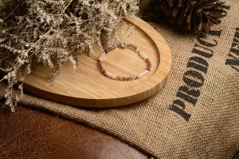 【神山晶礦】長形瑪瑙茶晶手鍊/瑪瑙/茶晶