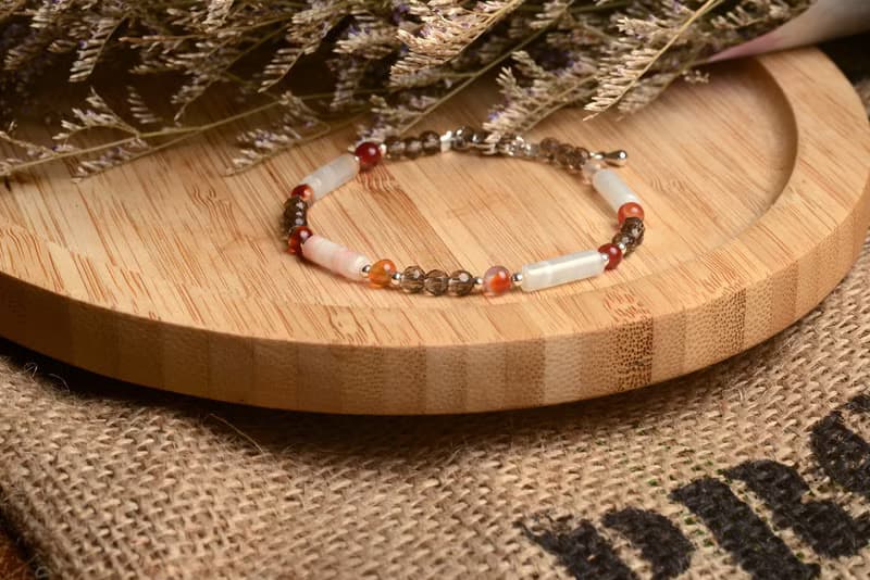 【神山晶礦】長形瑪瑙茶晶手鍊/瑪瑙/茶晶