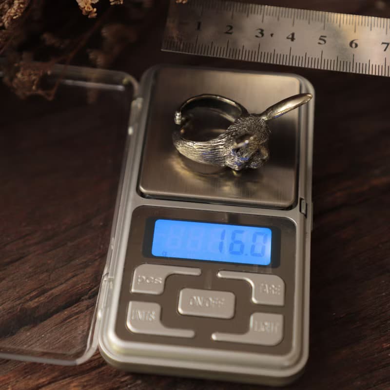 貓兔造型戒指 - 純銀925 - 可愛動物風 - 男女皆宜飾品