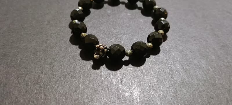 (天然石水晶手鍊)黑瑪瑙 X 黃鐵礦 X 虎頭手鍊