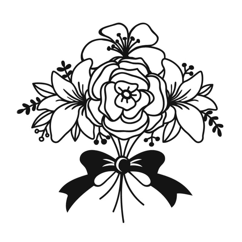 【數位】Bouquet svg, bouquet of flowers template, bouquet pdf, bouquet png, bouquet eps