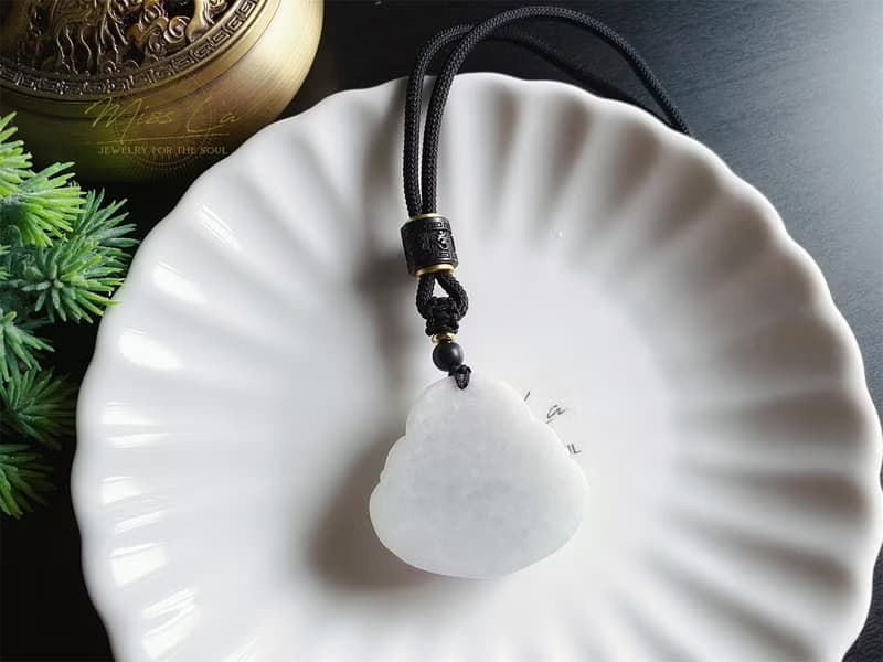天然緬甸玉 翡翠 細糯種翡翠佛公 彌勒佛 項鍊 禮物 長輩
