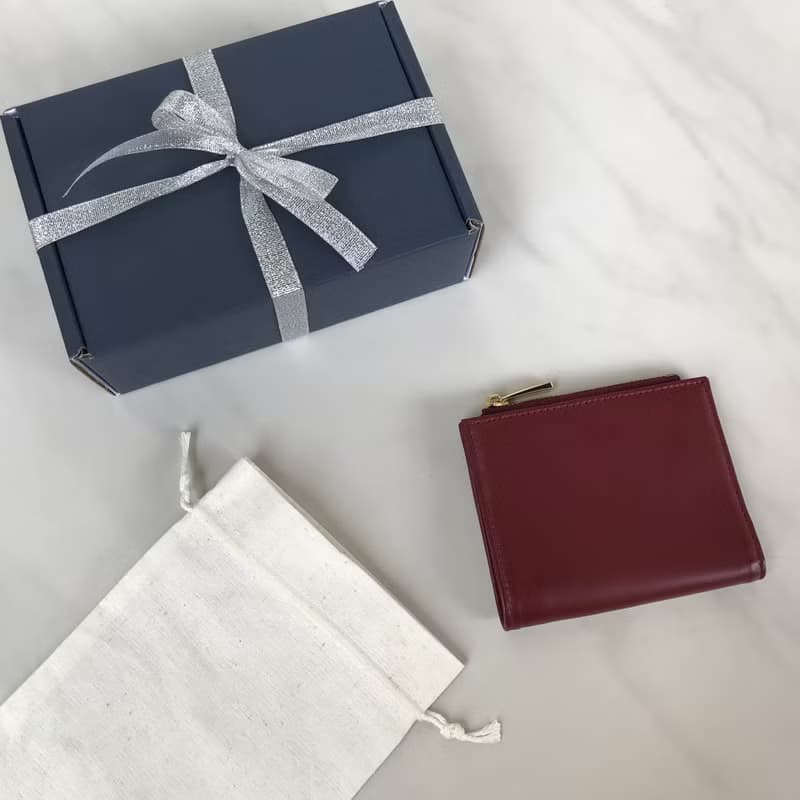 短夾包 真皮皮夾 Minimalist Slim Leather wallet - Red