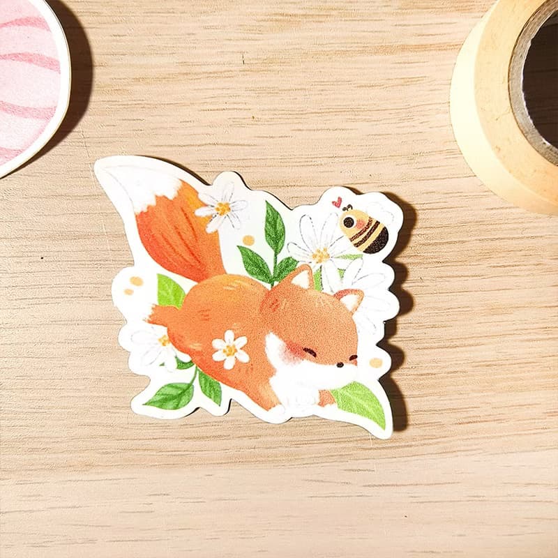 手繪插畫 霧面防水大貼紙 共六款