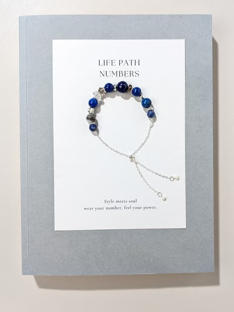 生命靈數6號 開運手鍊 | 青金石×天然石 | 靛藍色能量與愛的象徵