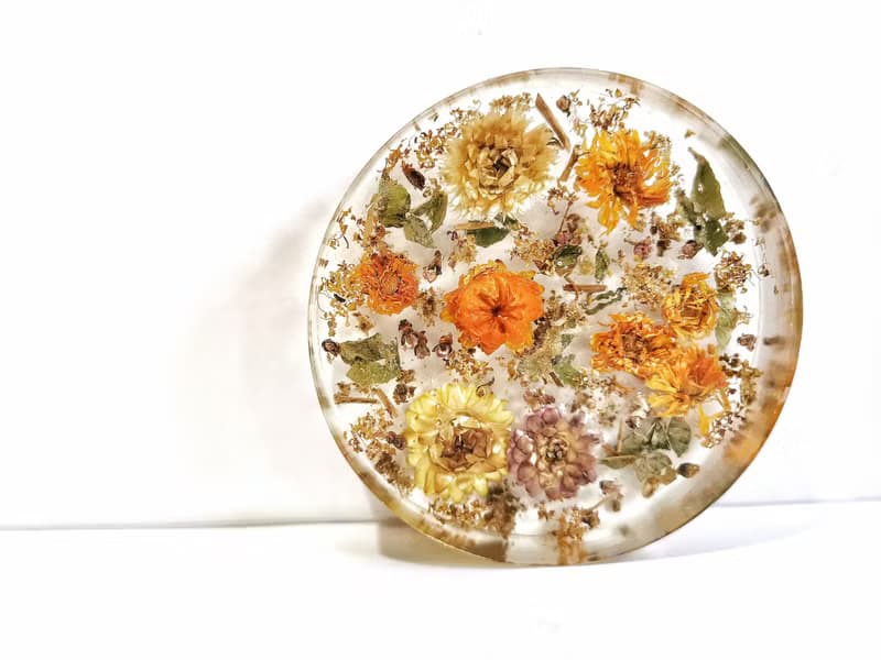 招財貓花精靈氣板 Lucky Cat Hz Floral Plate