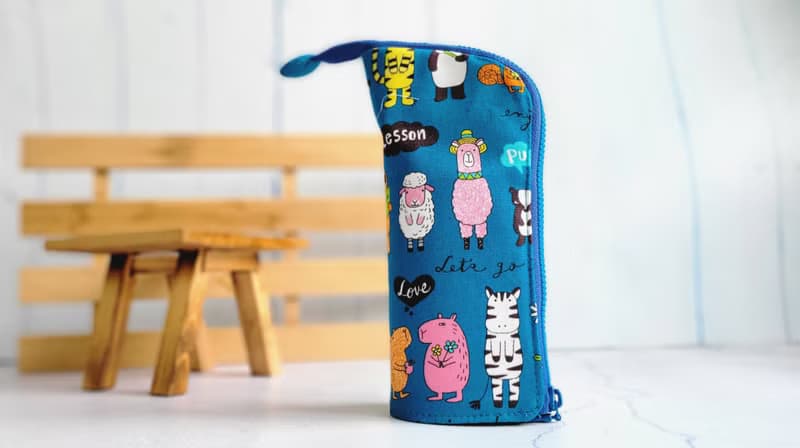 動物大集合直立式筆袋--畢業 生日 交換禮物 日本棉布製作