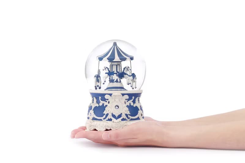 雨後藍 洛可可旋轉木馬(經典)水晶球音樂盒 生日情人聖誕結婚禮物