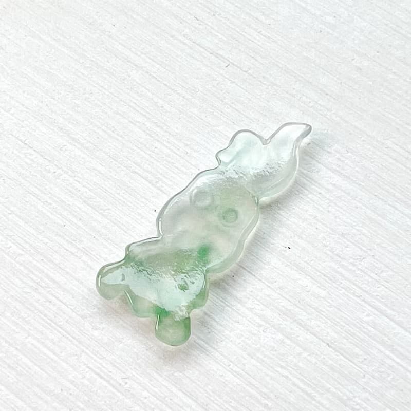 冰種飄綠花翡翠小兔子 | 天然緬甸A貨翡翠 | 送禮