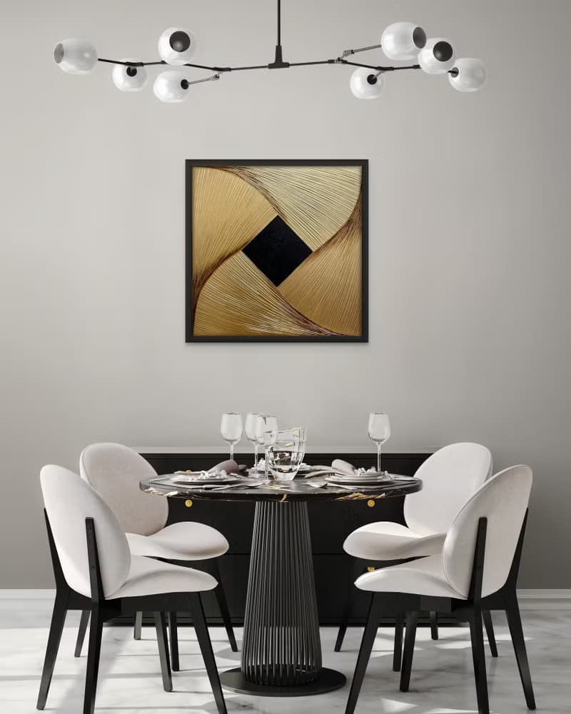Abstract gold black oil painting on canvas painting Wall Ar for Living room