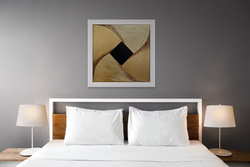 Abstract gold black oil painting on canvas painting Wall Ar for Living room