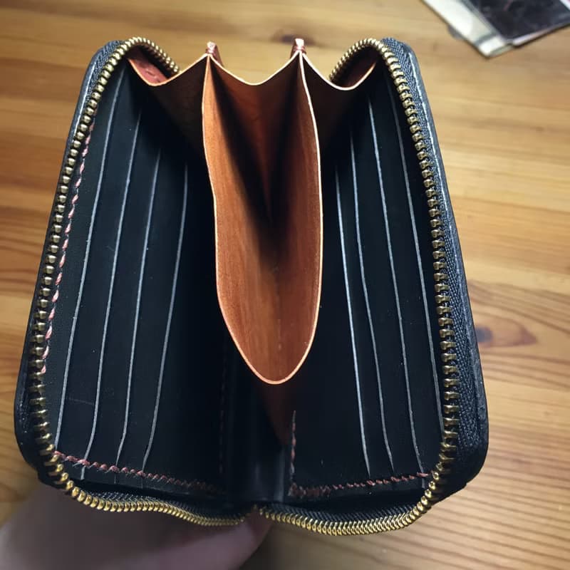 小島手工拉鍊短夾 Leather Zip Around Wallet