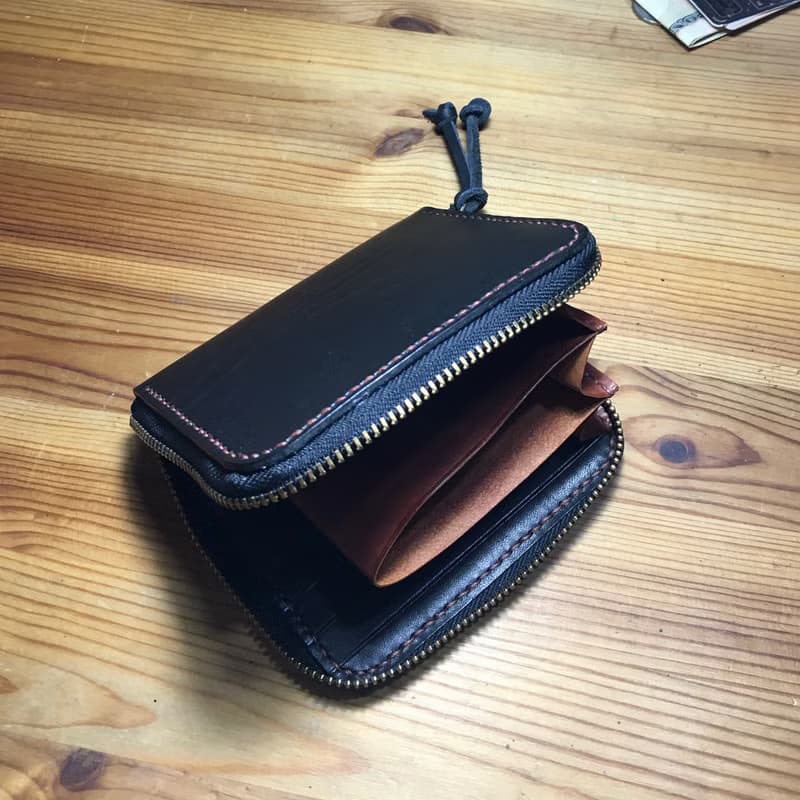 小島手工拉鍊短夾 Leather Zip Around Wallet