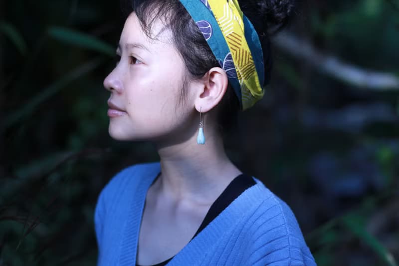 Goody Bag-透豆玉蘭花陶瓷捏花耳鉤