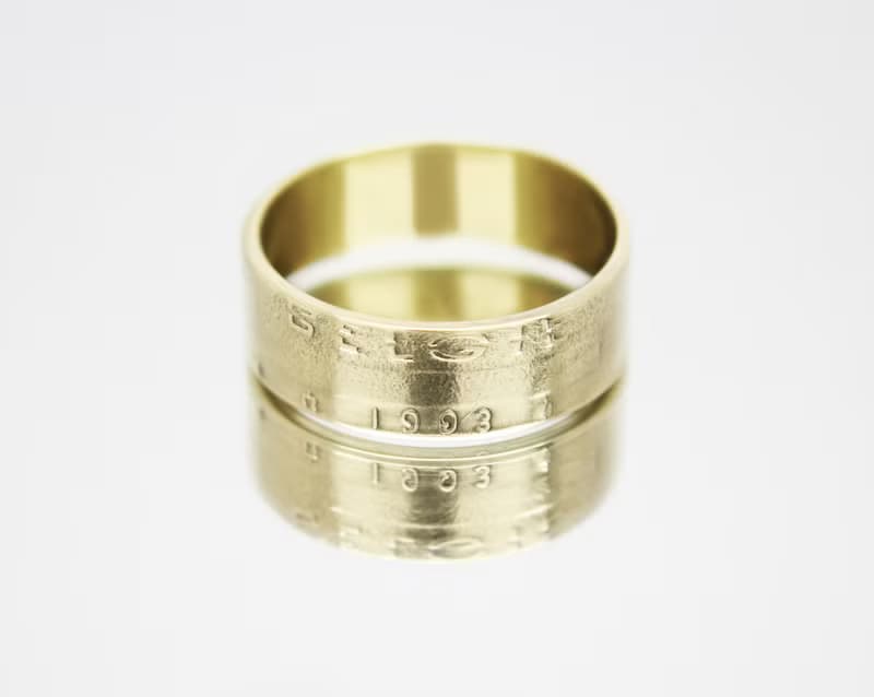 Belgium Coin Ring 5 francs 1986-1993 coin rings for men coin rings for women