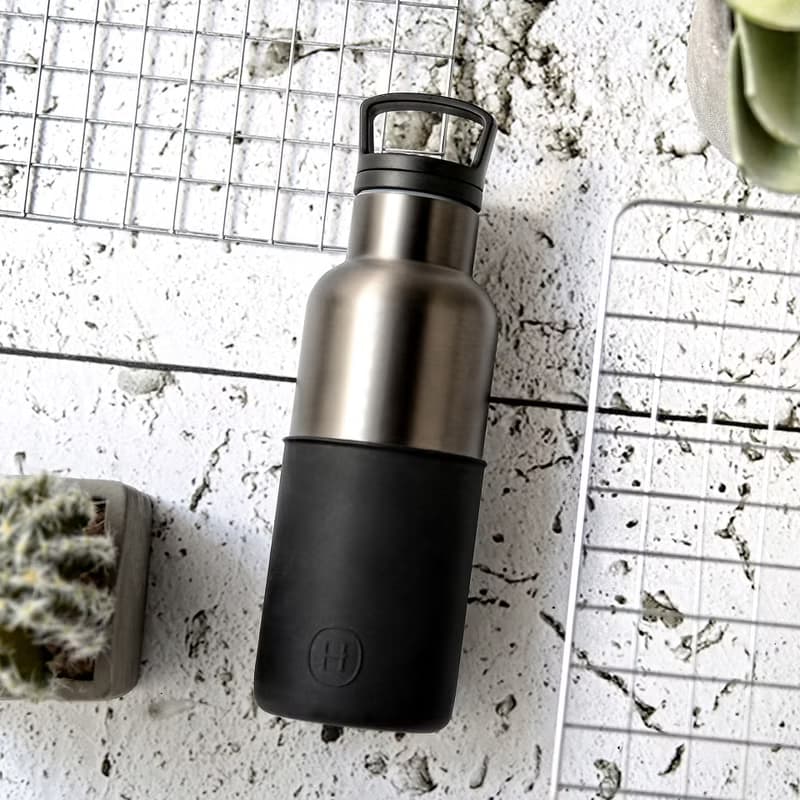 紳士風格 CinCin保溫瓶系列 | 油墨黑-鈦灰瓶 480ml