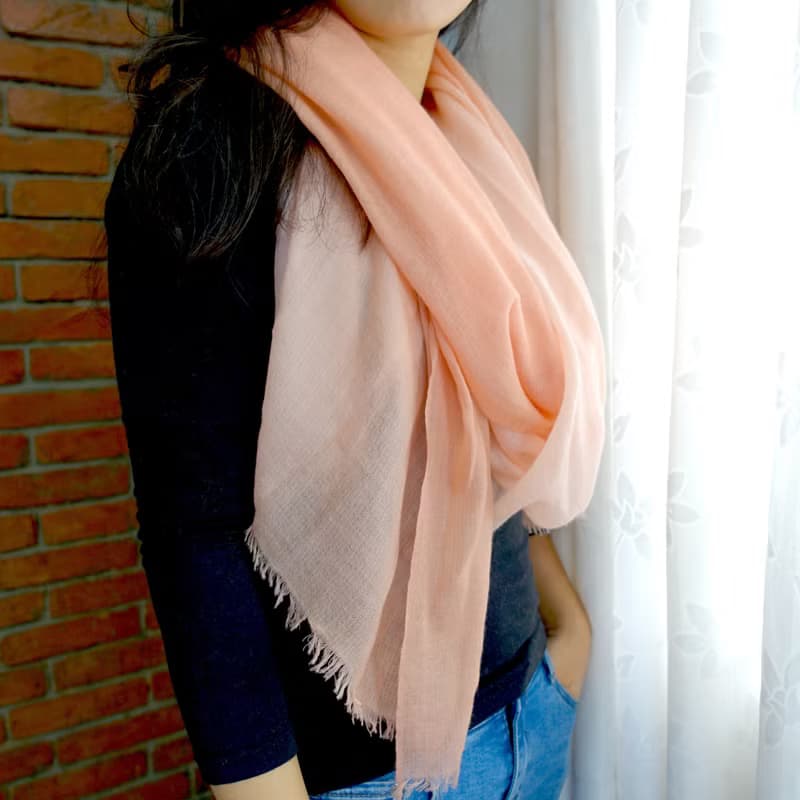 【溫柔堅定】100% Cashmere・鑽石織・手染漸層・精品級羊絨披肩