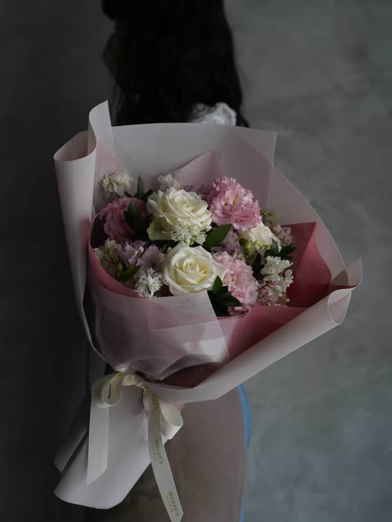溫柔氣質粉色花束_鮮花