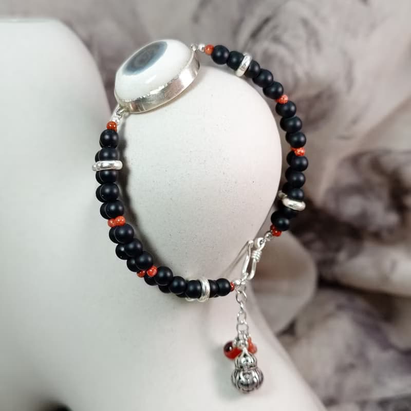 手鍊 天眼 瑪瑙 纏絲瑪瑙 磨砂黑瑪瑙 紅碧玉 925銀飾 飾品 首飾