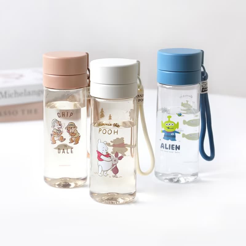 迪士尼Tritan透明水壺550ml-小熊維尼 三眼怪 奇奇蒂蒂 BPA FREE