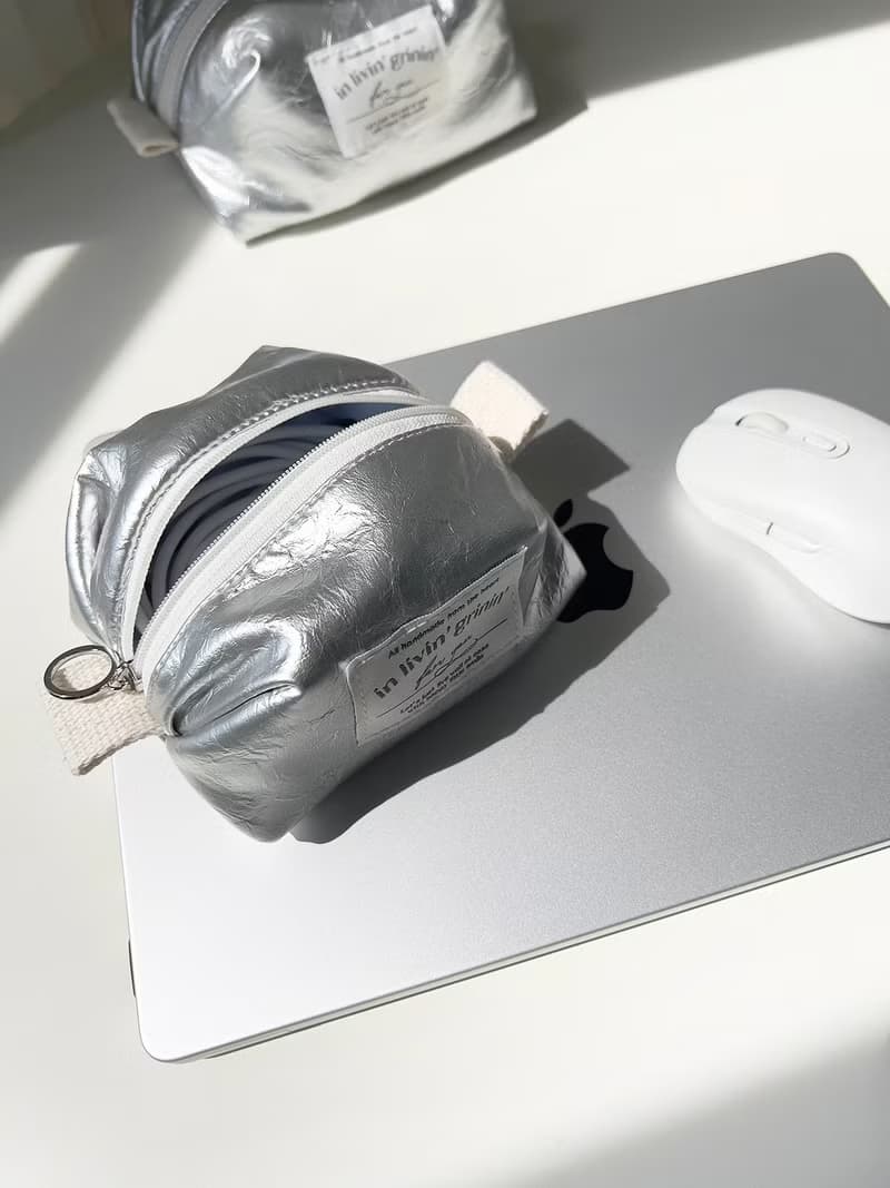 basic silver pouch S