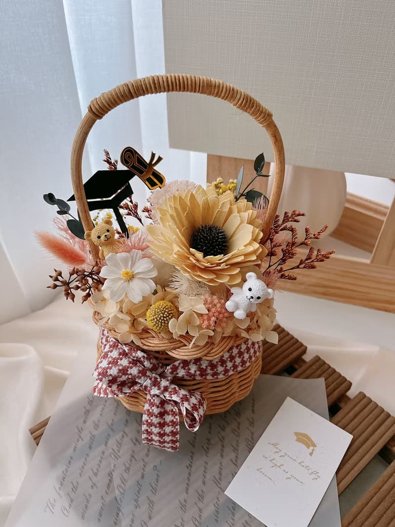 曙光擴香花籃 畢業花禮