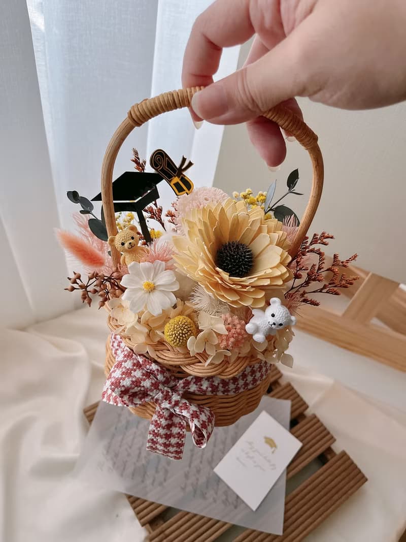 曙光擴香花籃 畢業花禮