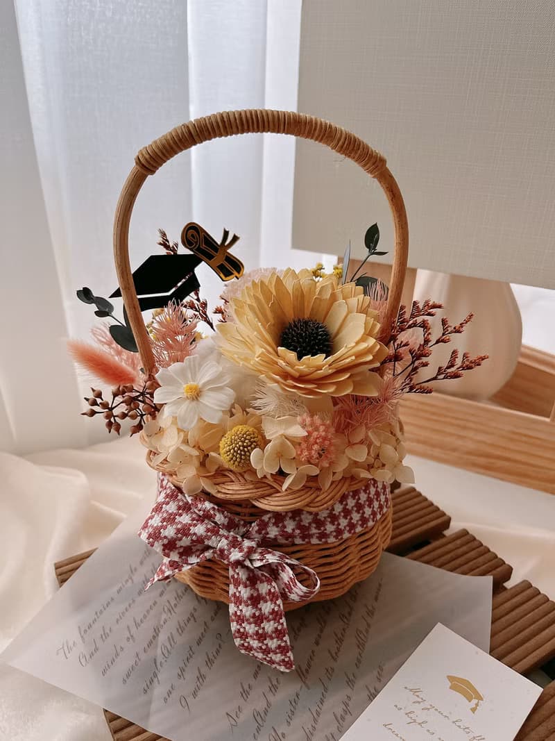 曙光擴香花籃 畢業花禮