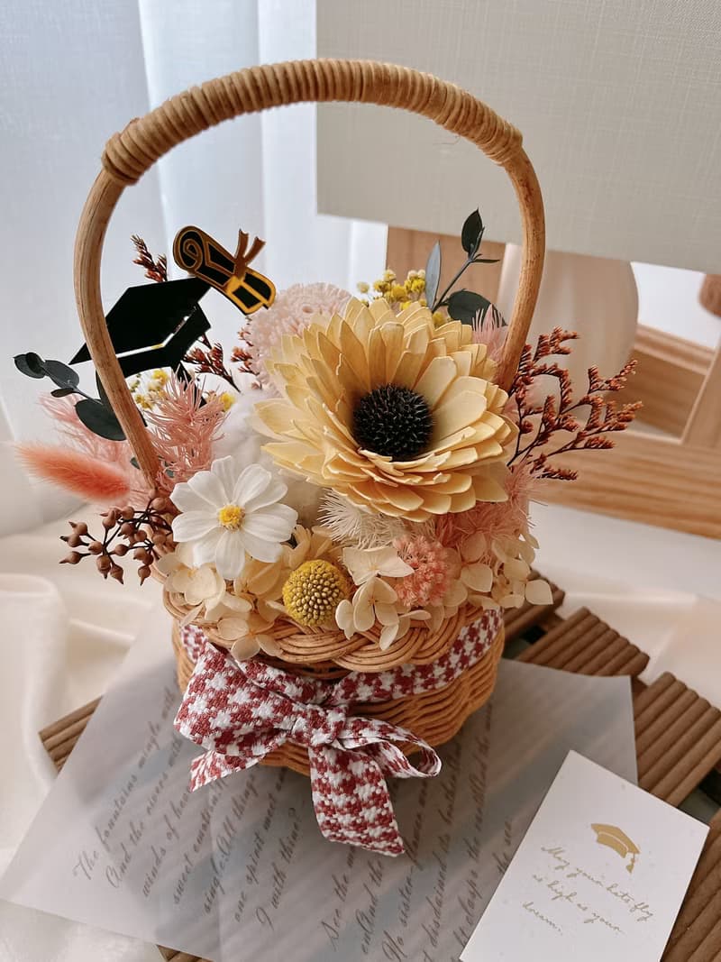 曙光擴香花籃 畢業花禮