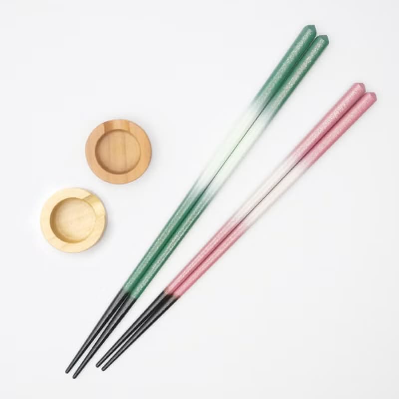 筷子禮物組 Happy Wedding 花束 禮物組 桐木盒裝 2雙筷子&筷架