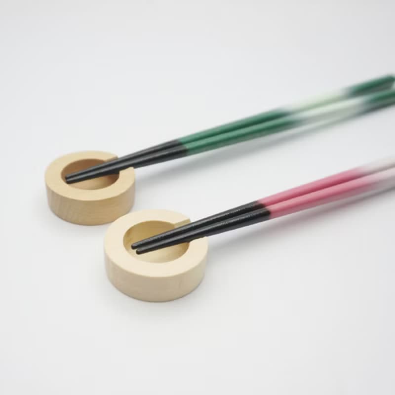 筷子禮物組 Happy Wedding 花束 禮物組 桐木盒裝 2雙筷子&筷架