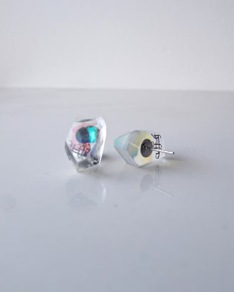 Frames earrings/crystals/Alice in wonderland_frost clear 7-b醫療鋼耳環 夾式耳環 耳夾