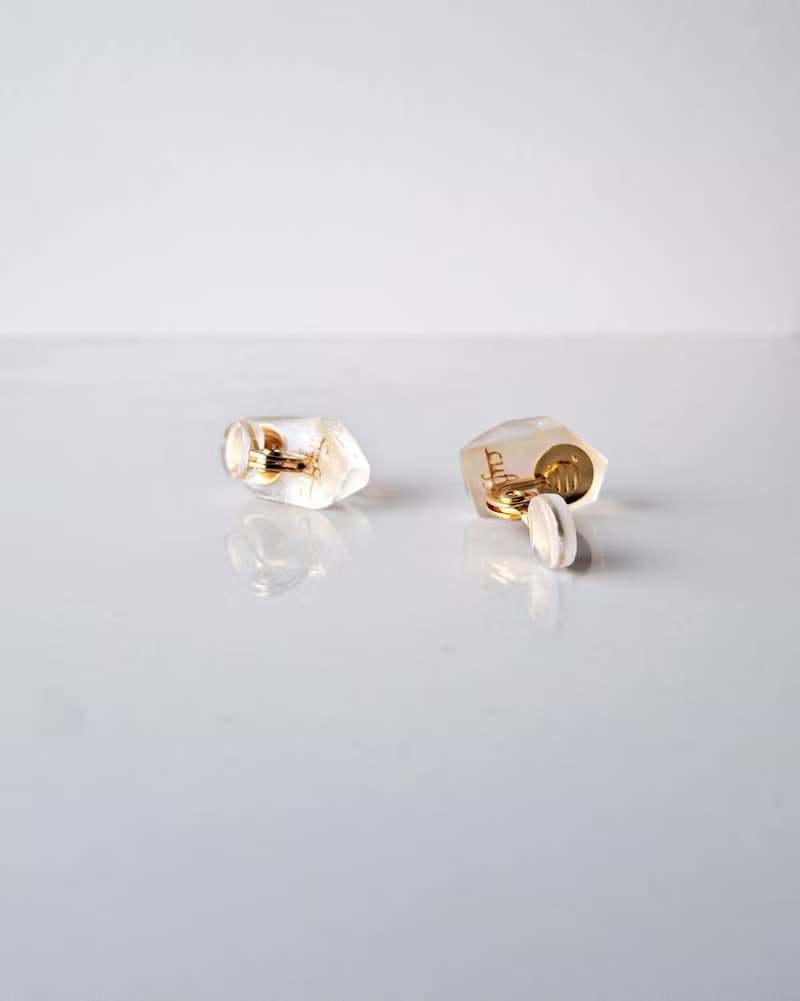 Frames earrings/crystals/Alice in wonderland_frost clear 7-b醫療鋼耳環 夾式耳環 耳夾