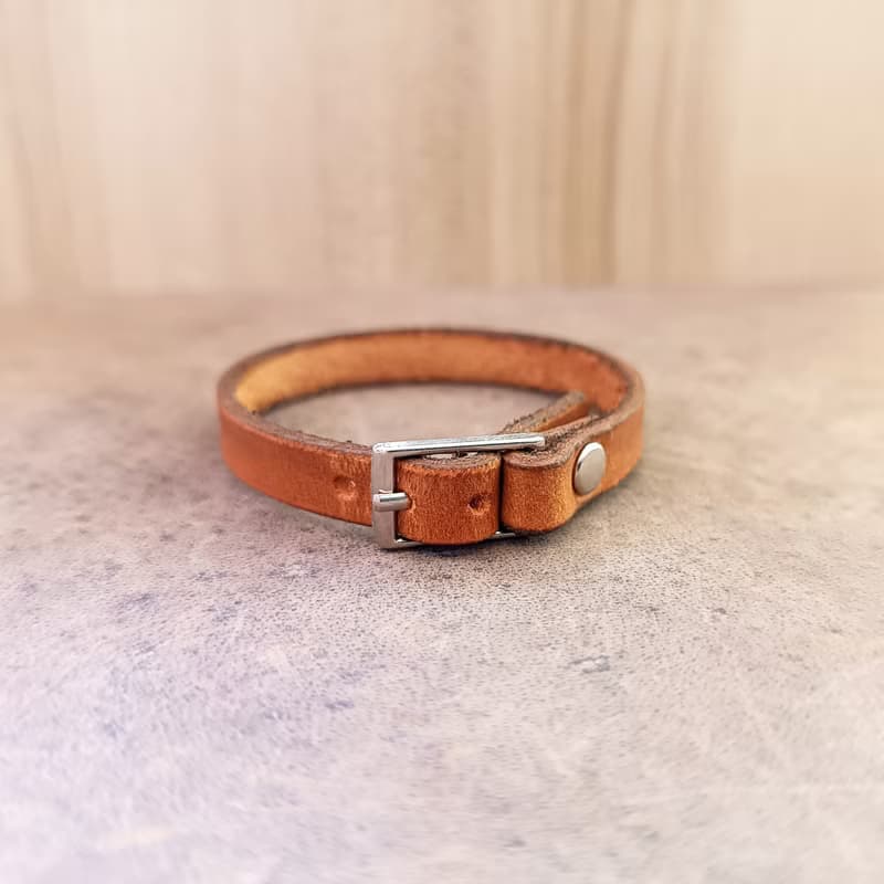 Personalized Christian Faith Bracelet, Engraved Leather Baptism Gift, Minimal