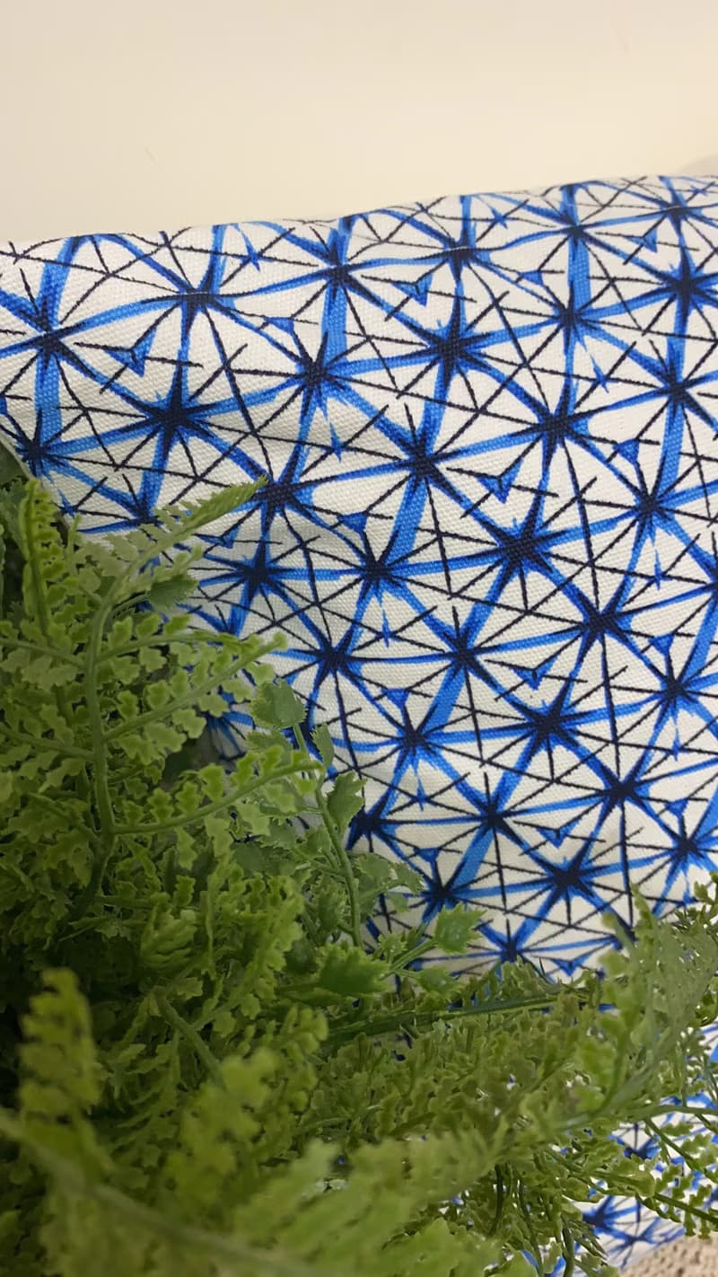 北歐風格簡约藍色幾何圖案抱枕靠枕靠墊枕套