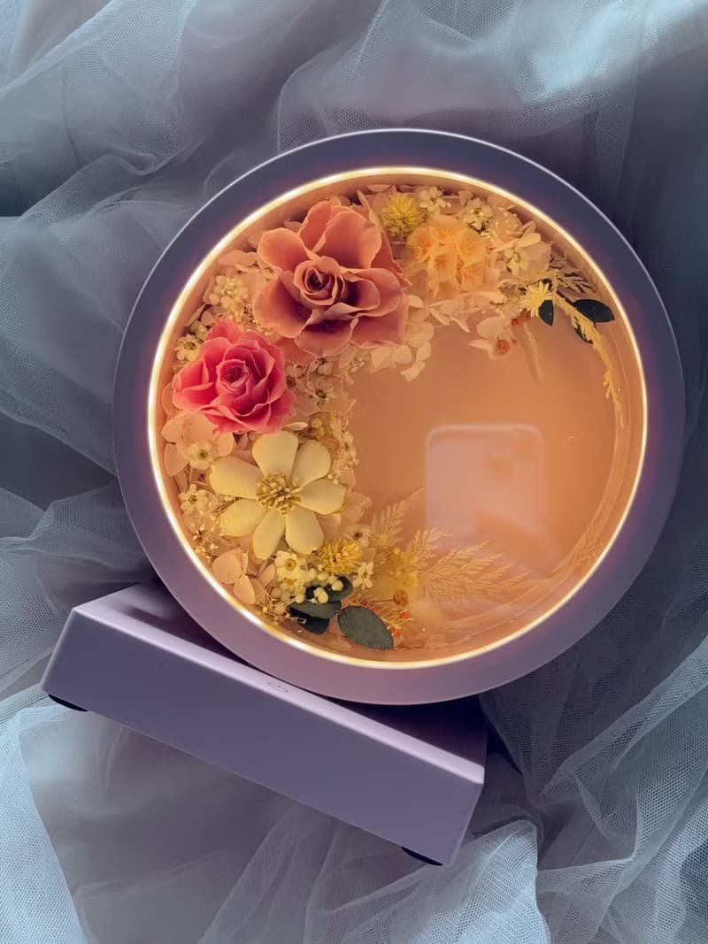 粉色月牙彎 圓形桌燈/藍芽音響/無線充電 二合一/三合一功能選擇