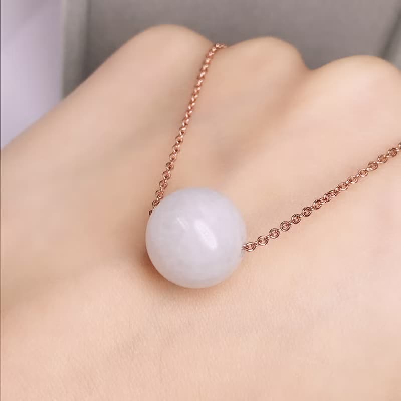 紫羅蘭翡翠圓珠吊墜 | 天然緬甸A貨翡翠 |  送禮