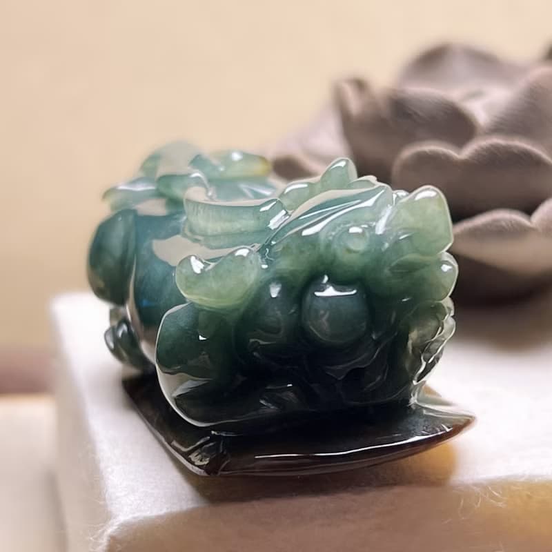 【招財神獸】雙色翡翠貔貅 | 天然緬甸玉A貨翡翠 | 送禮