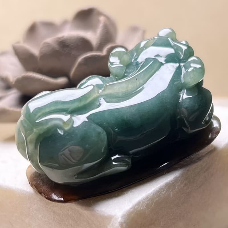 【招財神獸】雙色翡翠貔貅 | 天然緬甸玉A貨翡翠 | 送禮