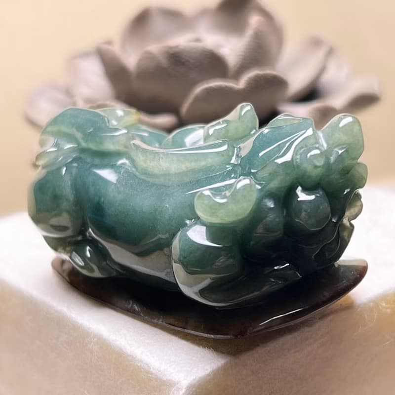 【招財神獸】雙色翡翠貔貅 | 天然緬甸玉A貨翡翠 | 送禮