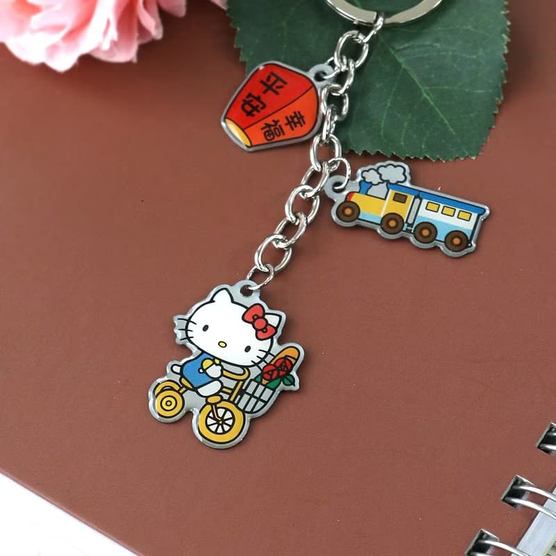 【漫遊台灣 X 三麗鷗】Hello Kitty 鑰匙圈+行李箱貼(平溪放天燈)