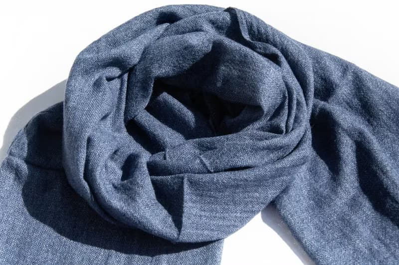 喀什米爾Cashmere/羊絨圍巾/純羊毛圍巾披巾/戒指絨披肩-藍色海洋