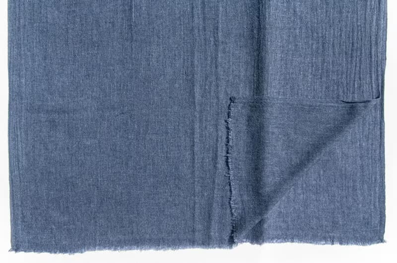 喀什米爾Cashmere/羊絨圍巾/純羊毛圍巾披巾/戒指絨披肩-藍色海洋
