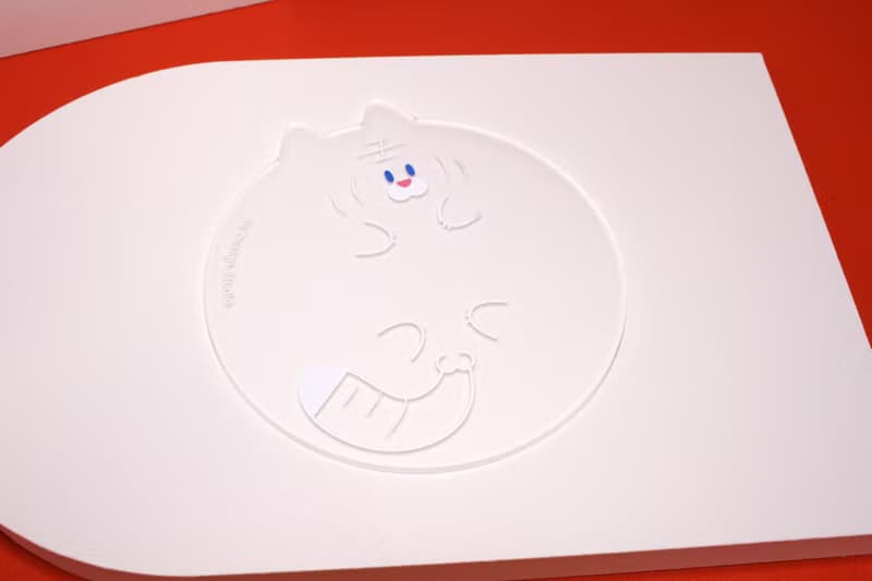 胖虎虎杯墊 透明磨砂亞克力杯墊