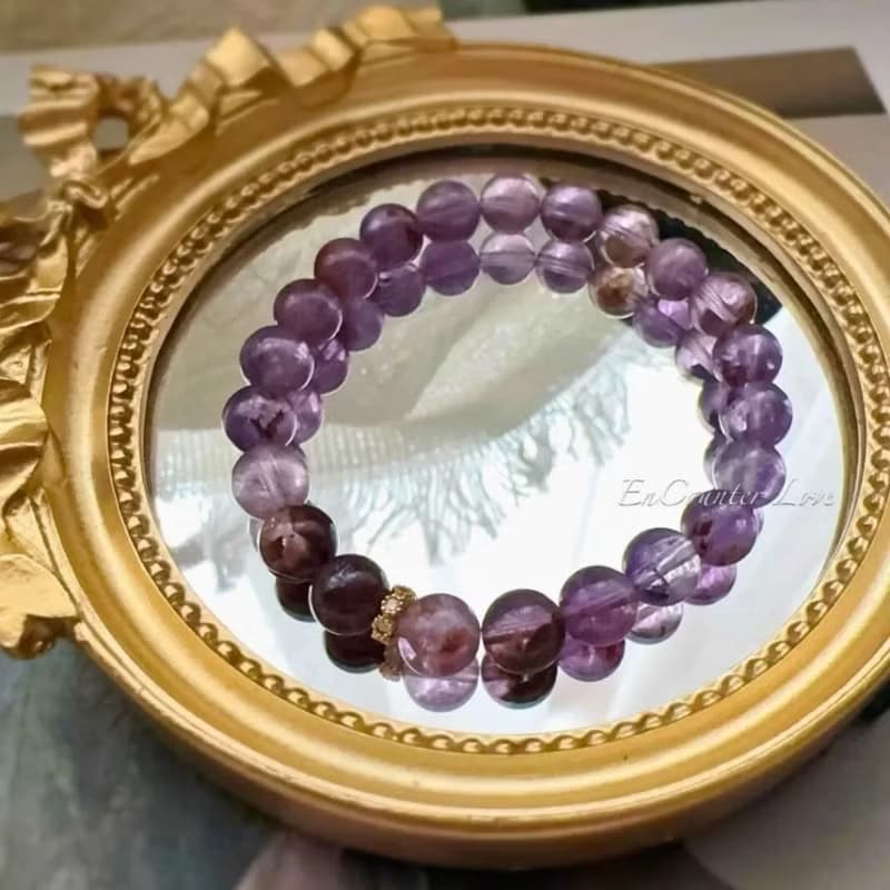 現貨禮盒包裝【魔鏡】紫幽靈 水晶手鍊 廣結人緣・開發智慧・招貴