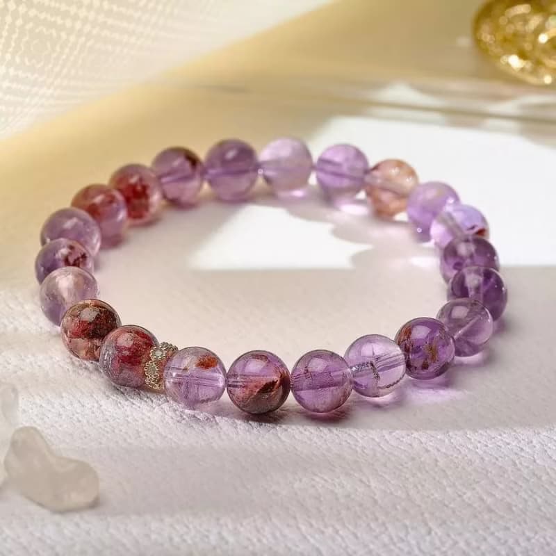 現貨禮盒包裝【魔鏡】紫幽靈 水晶手鍊 廣結人緣・開發智慧・招貴