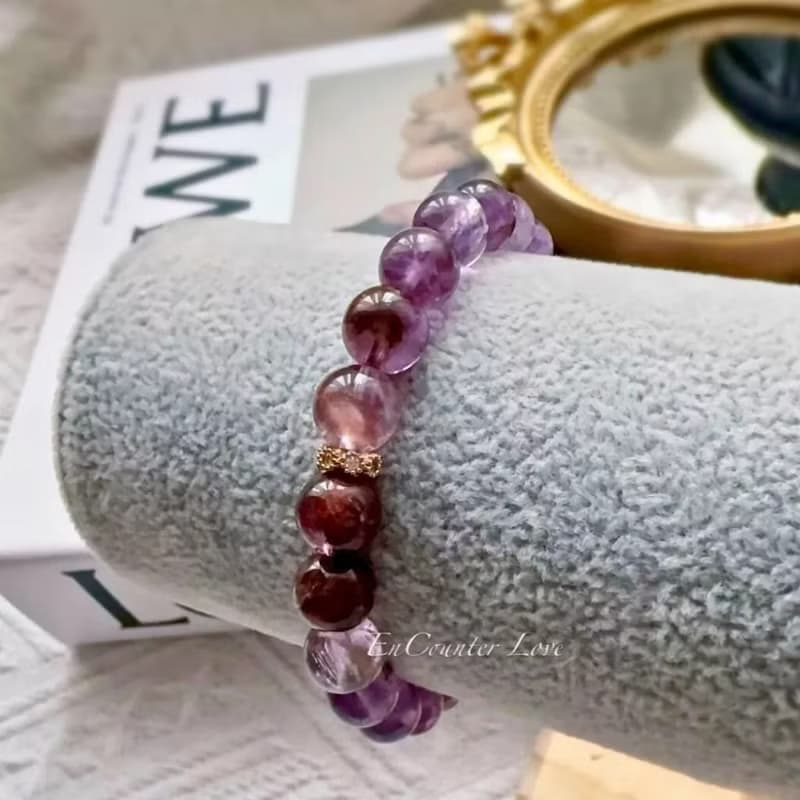 現貨禮盒包裝【魔鏡】紫幽靈 水晶手鍊 廣結人緣・開發智慧・招貴