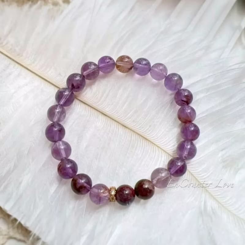 現貨禮盒包裝【魔鏡】紫幽靈 水晶手鍊 廣結人緣・開發智慧・招貴